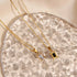 Halsband med Svart Kristall Pendant